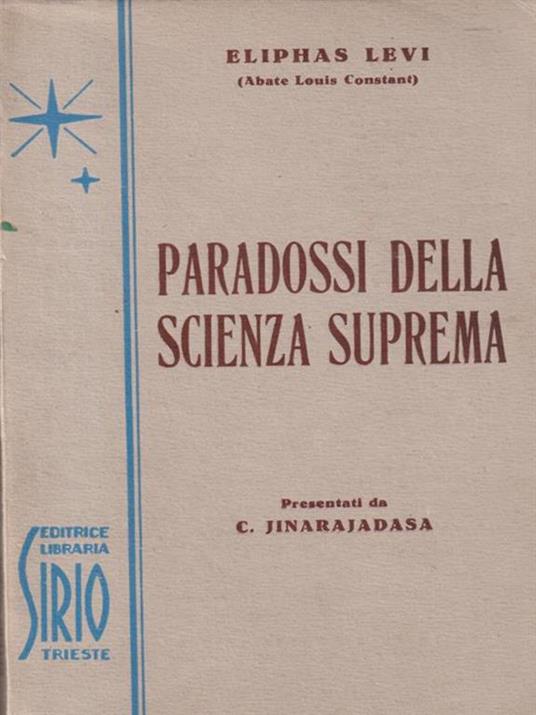   Paradossi dell scienza suprema - Ekiphas Levi - copertina