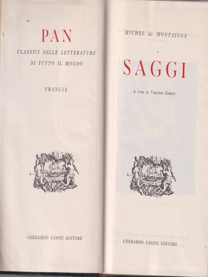   Saggi - Michel de Montaigne - copertina