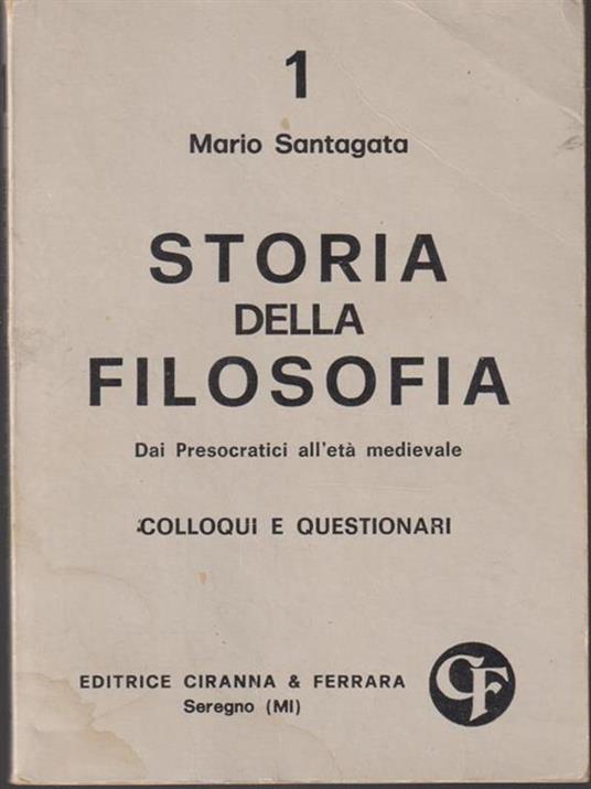   Storia della filosofia 3 voll - Mario Santagata - copertina