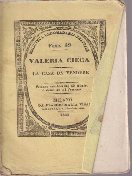   Valeria cieca. La casa da vendere - copertina