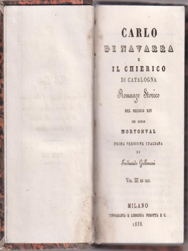   Carlo di Navarra e il chierico di Catalogna. Vol III