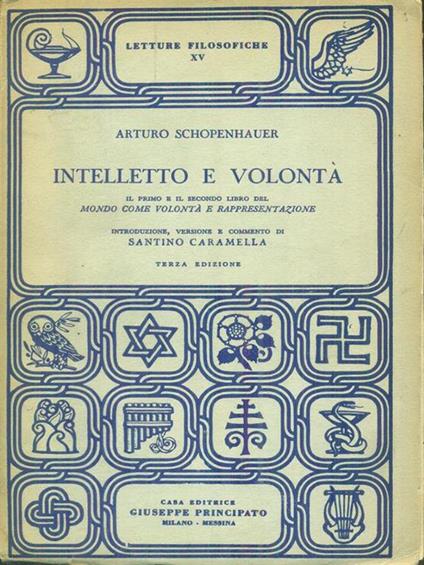   Intelletto e volontà - Arturo Schopenhauer - copertina