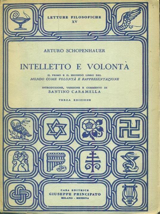   Intelletto e volontà - Arturo Schopenhauer - copertina