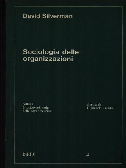   Sociologia delle organizzazioni - David Silverman - copertina