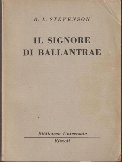 La signora di Ballantrae - R. L. Stevenson - copertina