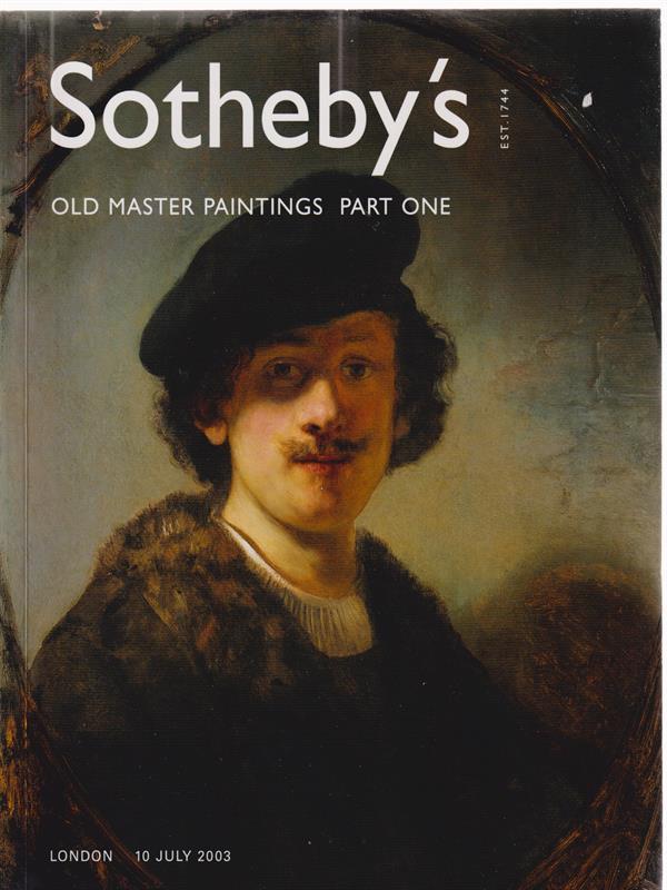 Sotheby's Old master paintings part one. London 10 July 2003
