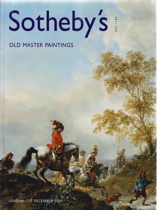   Sotheby's Old master paintings. London 12 december 2002 - copertina