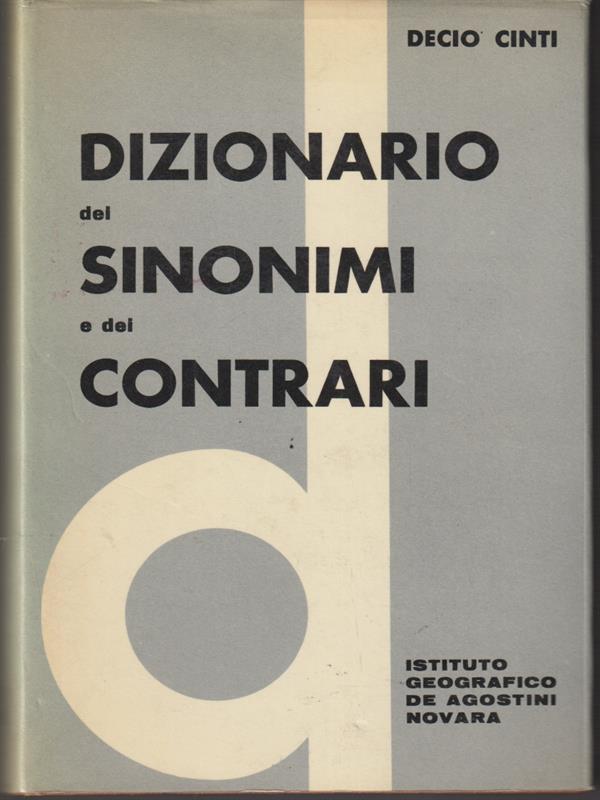   Dizionario dei sinonimi e dei contrari
