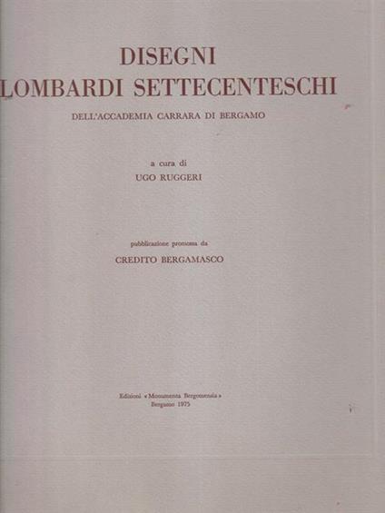   Disegni lombardi settecenteschi - Ugo Ruggeri - copertina