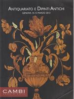  Cambi. Asta 157/ Antiquariato e dipinti antichi 14-15 marzo 2013