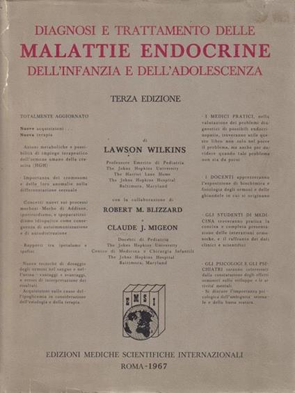   Diagnosi e trattamento delle malattie endocrine dell'infanzia e dell'adolescenza - Lawson Wlikins - copertina
