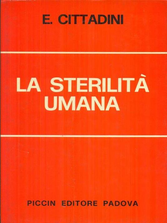 La  sterilità umana - E. Cittadini - copertina