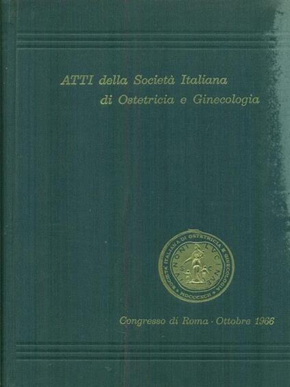  Atti della società italiana di ostetricia e ginecologia Vol. LII - copertina