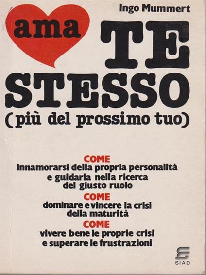   Ama te stesso - Ingo Mummert - copertina