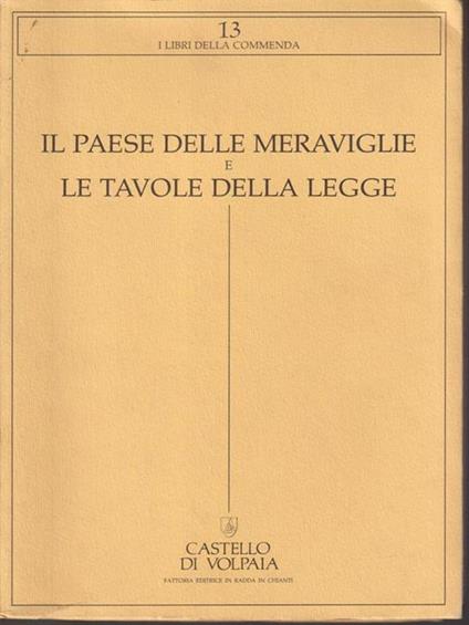 Il paese delle meraviglie e le tavole della legge - copertina
