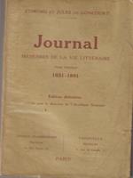   Journal memoires de la vie litteraire. Tome premier 1851-1861