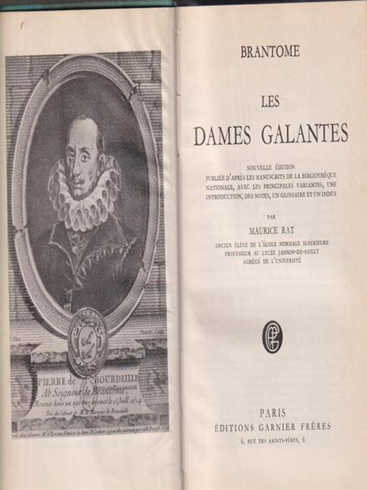 Les dames galantes - Pierre Bordeille de Brantôme - copertina