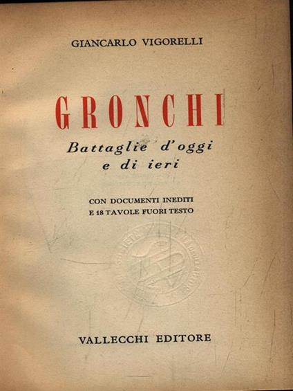   Gronchi - G. Vigorelli - copertina
