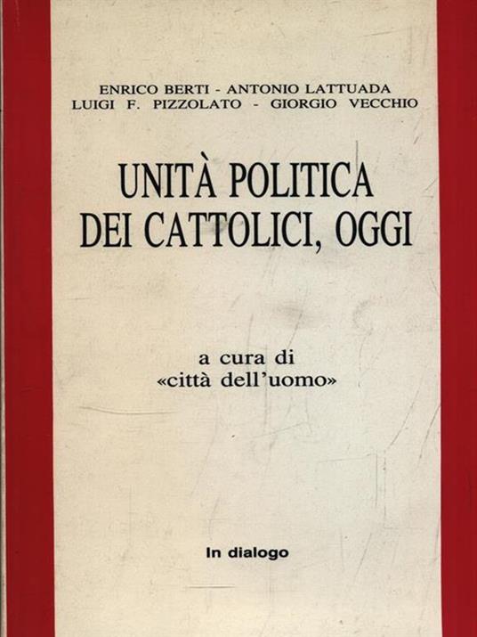Unità politica dei cattolici, oggi - copertina
