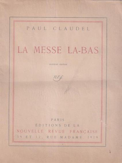 La Messe La-Bas - Paul Claudel - copertina