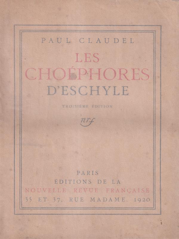 Les Choephores d'Eschyle