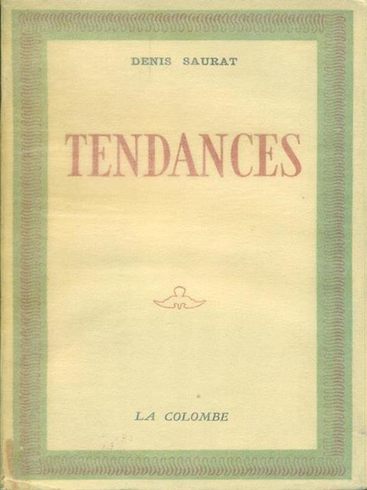 Tendances - Denis Saurat - copertina