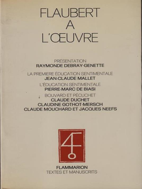   Flaubert a l'oeuvre - copertina