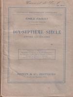 Dix-septieme siecle etudes litteraires