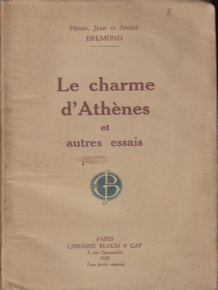 Le charme d'Athenes - Bremond - copertina