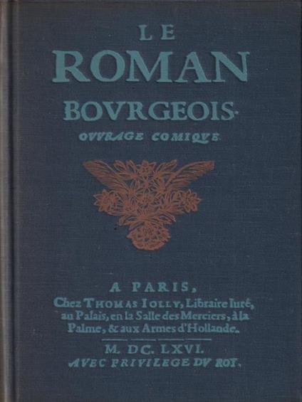 Le roman bourgeois - Furetiere - copertina