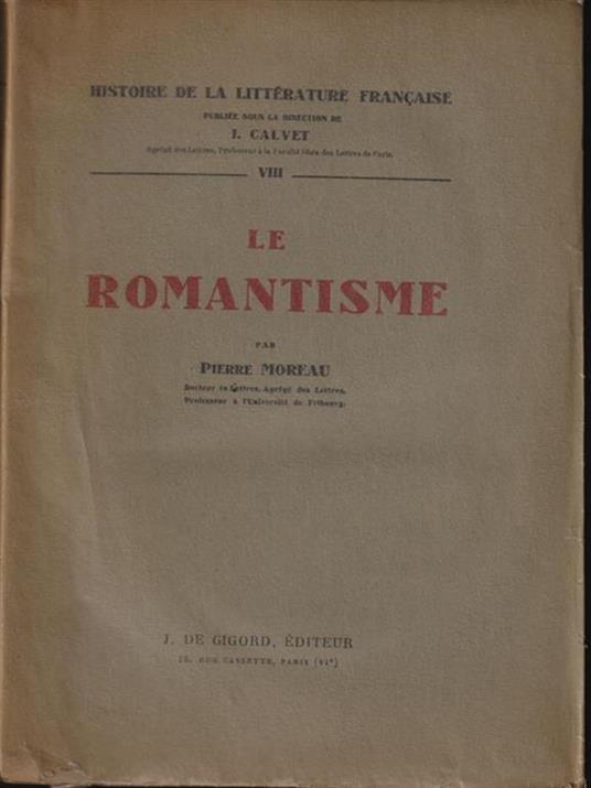 Le romantisme - Pierre Moreau - copertina