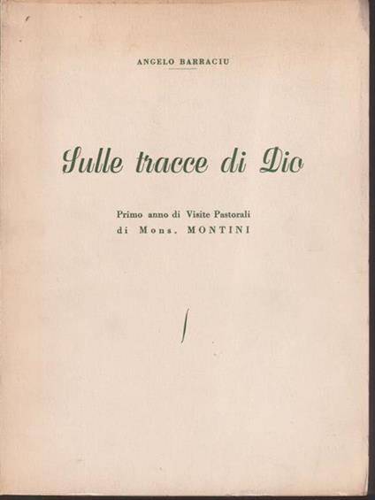   Sulle tracce di Dio - Angelo Barraciu - copertina