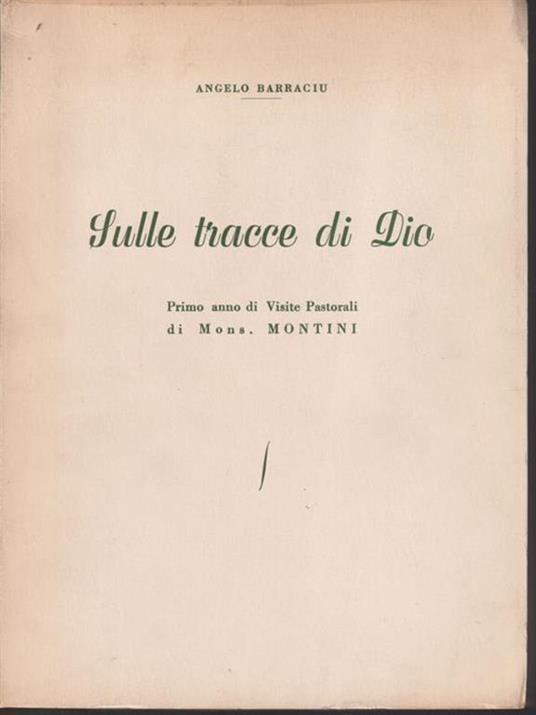   Sulle tracce di Dio - Angelo Barraciu - copertina
