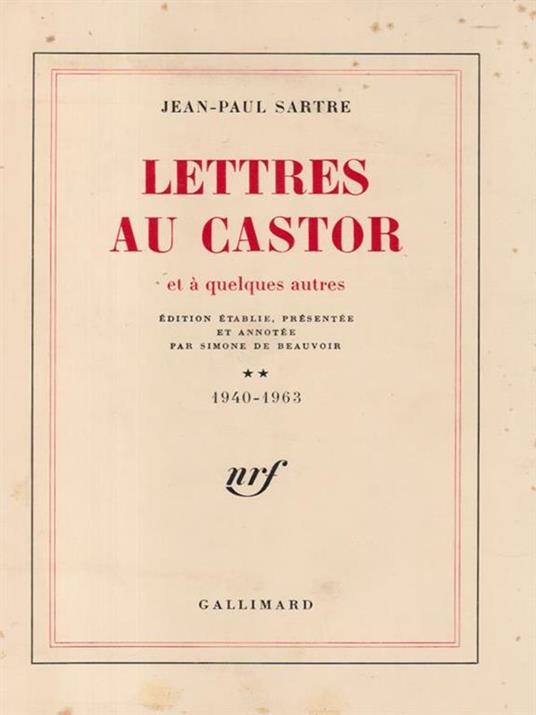   Lettres au Castor 1926-1939 tome II - Jean-Paul Sartre - copertina