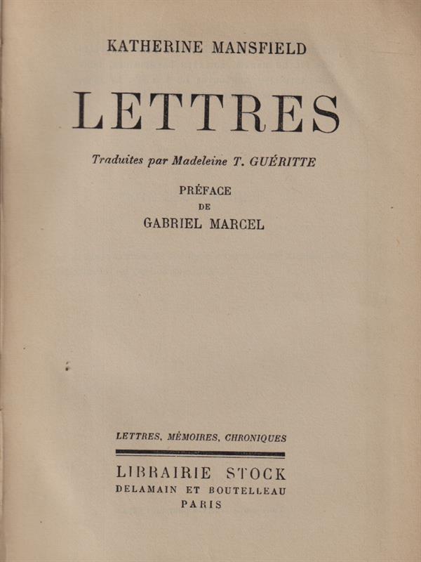   Lettres