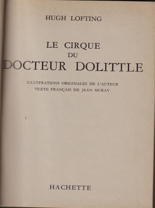 Le cirque deu docteur Dolittle - Hugh Lofting - copertina