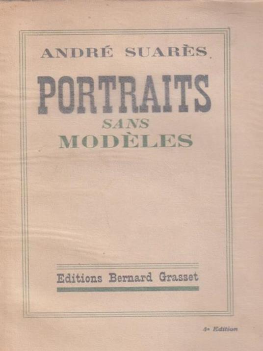 Portraits sans modeles - André Suares - copertina