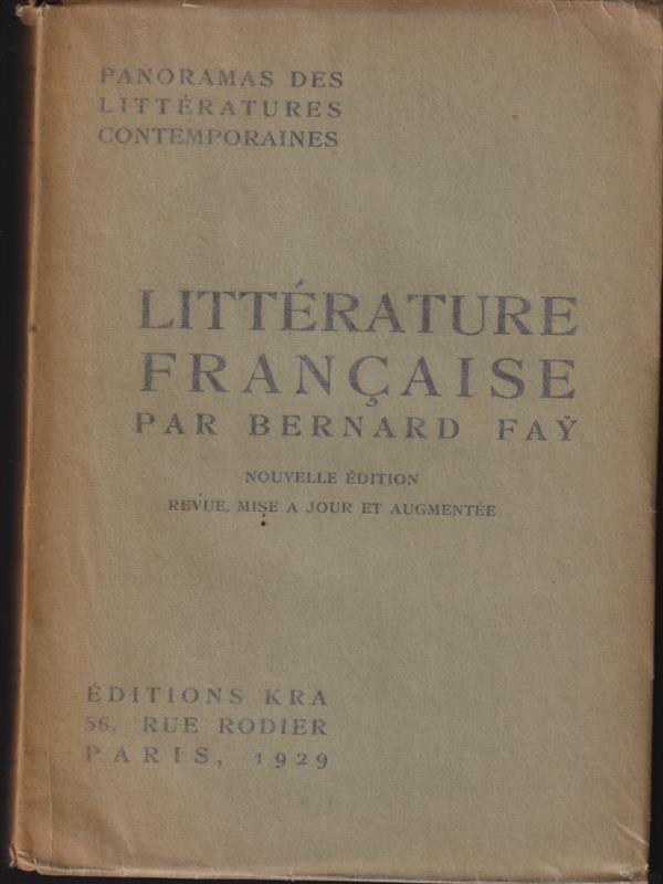 Panorama de la litterature contemporaine