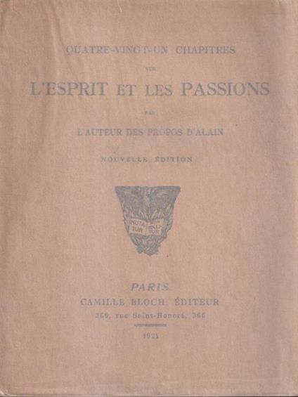 L' esprit et les passions - copertina