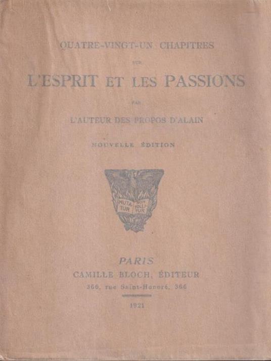L' esprit et les passions - copertina