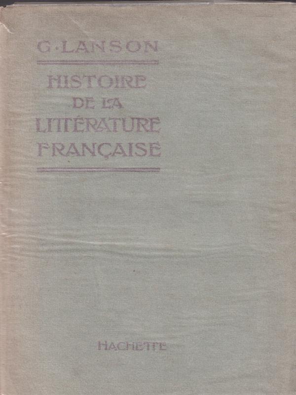 Histoire de la litterature francaise
