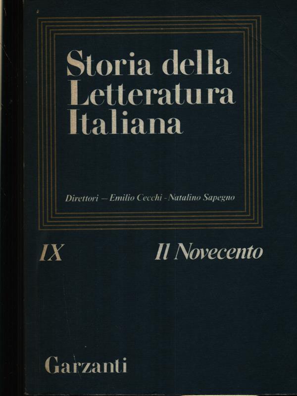 Storia della letteratura italiana 9vv