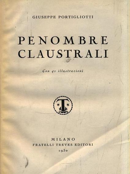   Penombre caustrali - Giuseppe Portigliotti - copertina