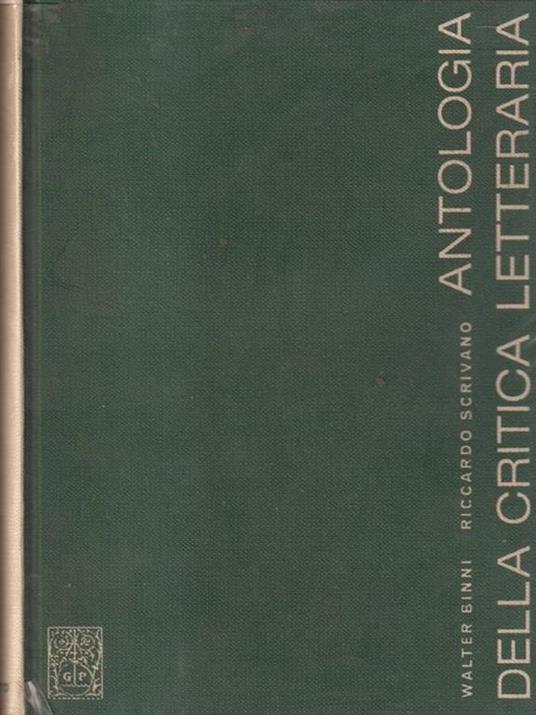 Antologia della critica letteraria - copertina