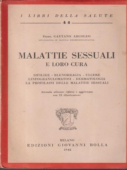 Malattie sessuali e loro cura - Gaetano Arcoleo - copertina