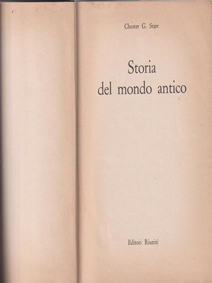  Storia del mondo antico - Chester Starr - copertina
