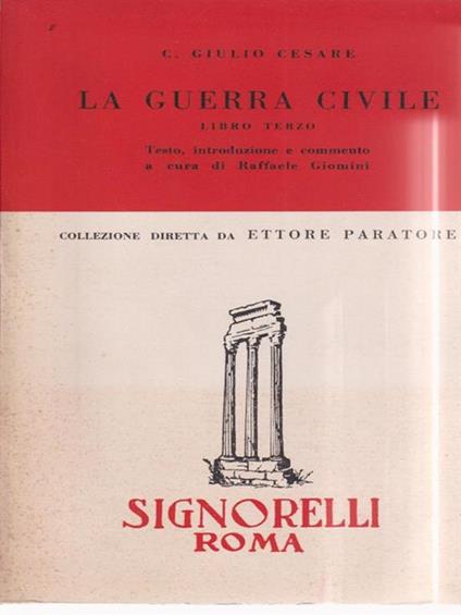 La guerra civile. Libro terzo - Giulio Cesare - copertina