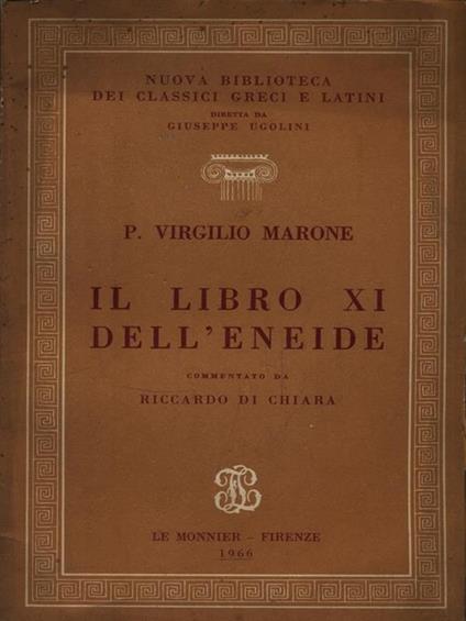 Il libro XI dell'Eneide - Publio Virgilio Marone - copertina