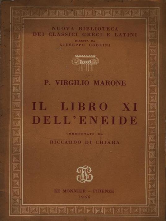 Il libro XI dell'Eneide - Publio Virgilio Marone - copertina