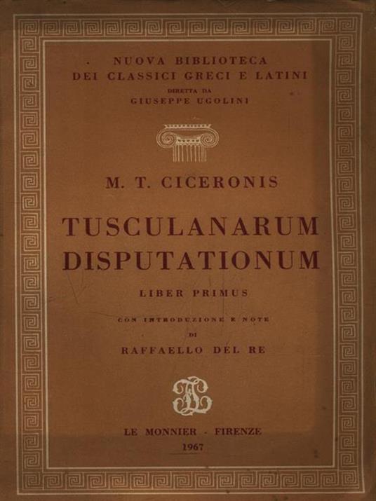 Tusculanarum disputationum. Liber primus - copertina